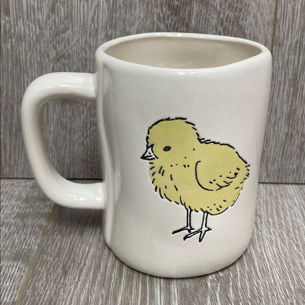 NWOT Rae Dunn Double Sided “CUTE CHICK” Chicken Ceramic Coffee Tea Mug